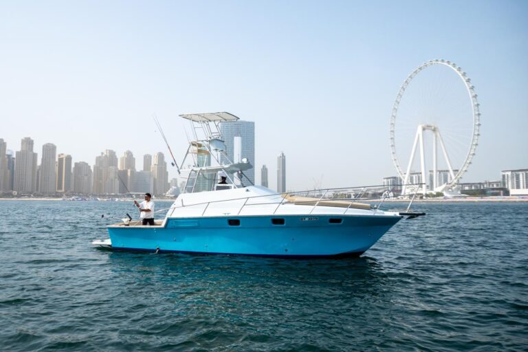 The unique artificial archipelago creates a fascinating fishing environment. The currents flowing around the islands attract a wide variety of fish, making it an exciting spot for anglers seeking variety and challenge. The calm surroundings make it ideal for those who want a peaceful day on the water with plenty of opportunities to catch different species. With a Dubai fishing yacht from Supernova Yachts, you can explore this one-of-a-kind fishing zone and enjoy a premium weekend fishing experience far from the busy city.